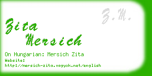 zita mersich business card